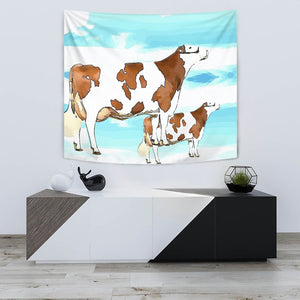 Montbeliarde Cattle (Cow) Print Tapestry-Free Shipping - Deruj.com