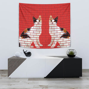 Japanese Bobtail Cat Print Tapestry-Free Shipping - Deruj.com