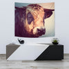 Cattle Cow Vector Art Print Tapestry-Free Shipping - Deruj.com