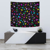 Colorful Paws Print Tapestry-Free Shipping - Deruj.com