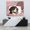 Greater Swiss Mountain Dog Floral Print Tapestry-Free Shipping - Deruj.com