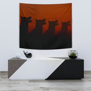 Amazing German Shepherd Dog Shadow Print Tapestry-Free Shipping - Deruj.com
