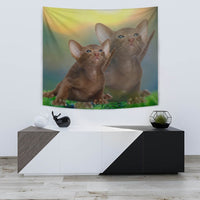 Cute Oriental Shorthair Cat Print Tapestry-Free Shipping - Deruj.com