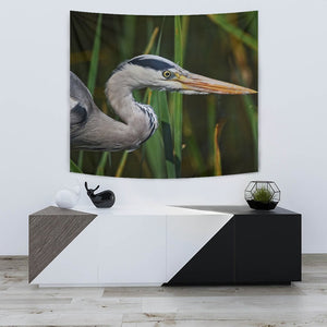 Grey Heron Bird Print Tapestry-Free Shipping - Deruj.com