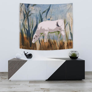 Chianina Cattle (Cow) Print Tapestry-Free Shipping - Deruj.com