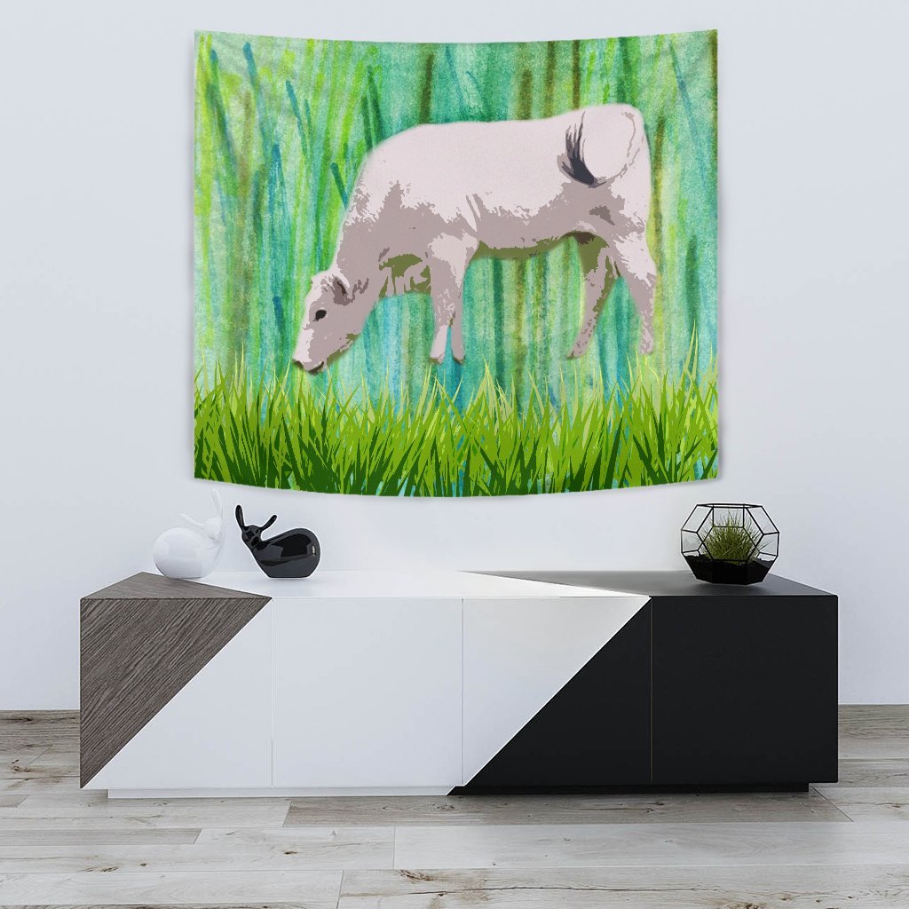 Amazing Chianina Cattle (Cow) Print Tapestry-Free Shipping - Deruj.com