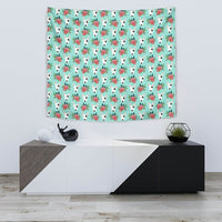 Bull Terrier Dog Floral Print Tapestry-Free Shipping - Deruj.com