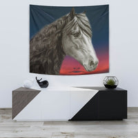 Friesian horse Print Tapestry-Free Shipping - Deruj.com