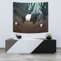 Belted Galloway Cattle (Cow) Print Tapestry-Free Shipping - Deruj.com