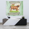 Hand Crafted Red Brangus Cattle Print Tapestry-Free Shipping - Deruj.com