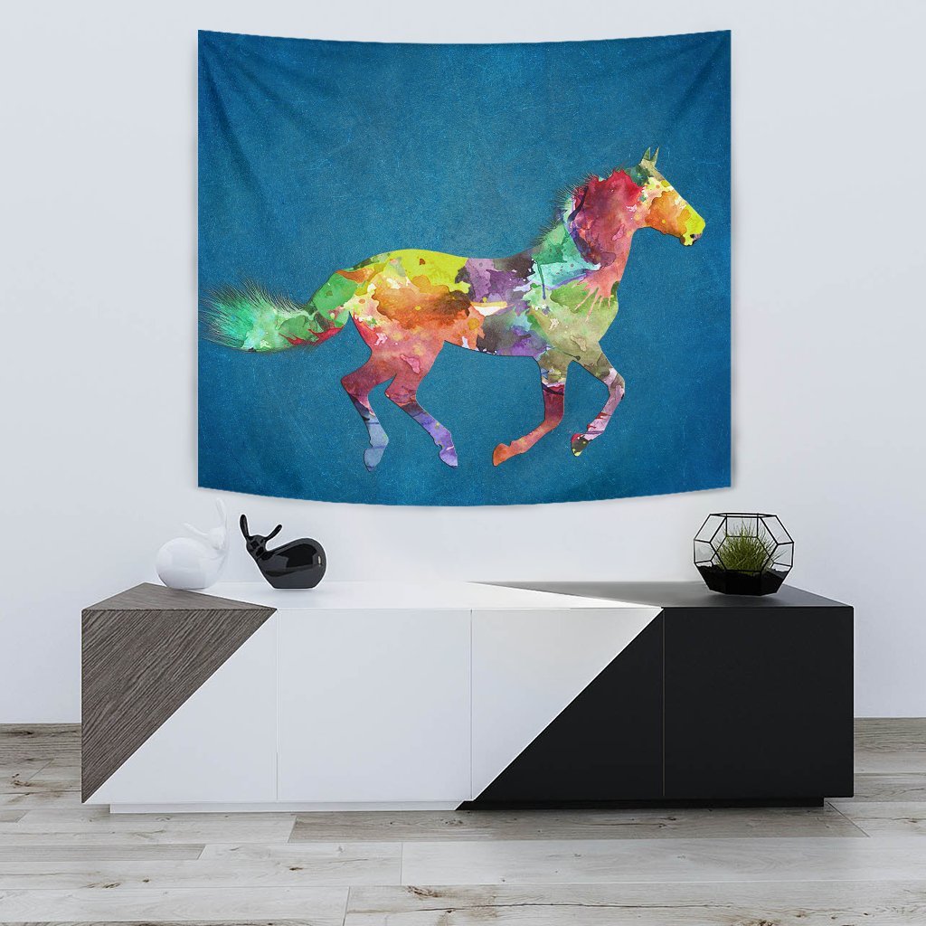 Mustang Horse Painted Print Tapestry-Free Shipping - Deruj.com