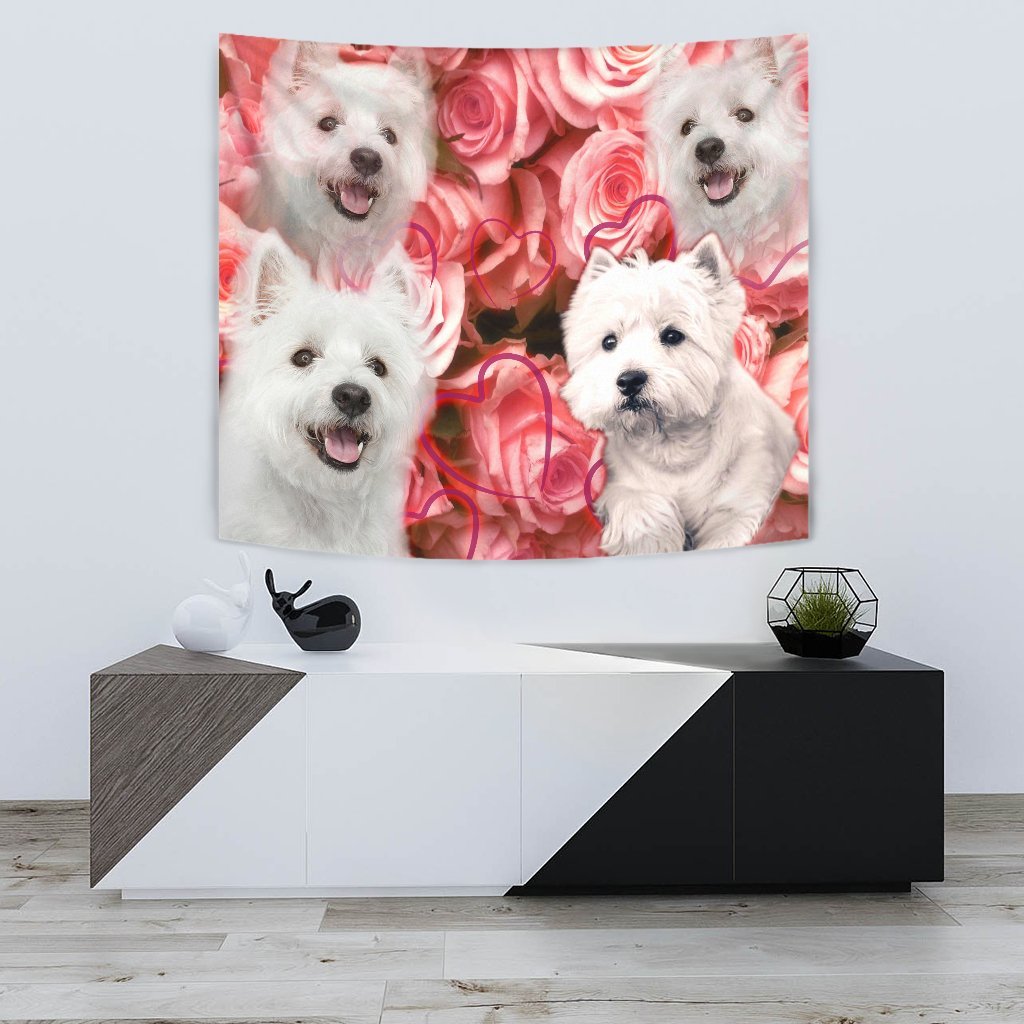 West Highland White Terrier Print Tapestry-Free Shipping - Deruj.com