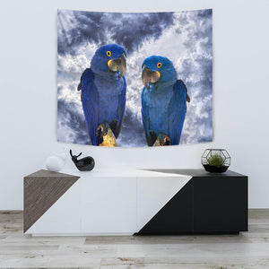 Cute Hyacinth Macaw Print Tapestry-Free Shipping - Deruj.com