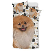 Pomeranian Dog Patterns Print Bedding Set-Free Shipping - Deruj.com