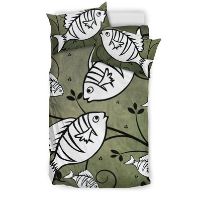 White Fish Print Bedding Sets-Free Shipping - Deruj.com