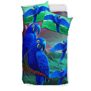 Hyacinth Macaw Parrot Art Print Bedding Set-Free Shipping - Deruj.com