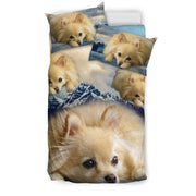 Lovely Pomeranian Dog Print Bedding Set- Free Shipping - Deruj.com