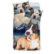 Cute Pit Bull Terrier Dog Print Bedding Set- Free Shipping - Deruj.com
