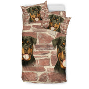 Laughing Rottweiler Dog Print Bedding Set- Free Shipping - Deruj.com