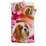 Cute Cavalier King Charles Spaniel Dog Floral Print Bedding Sets-Free Shipping - Deruj.com