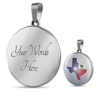 Pug Dog Texas Print Circle Pendant Luxury Necklace-Free Shipping - Deruj.com