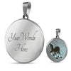 Clydesdale Horse Print Circle Pendant Luxury Necklace-Free Shipping - Deruj.com