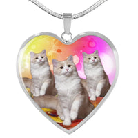 Ragamuffin Cat Print Heart Pendant Luxury Necklace-Free Shipping - Deruj.com