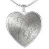 Thoroughbred Horse Print Heart Pendant Luxury Necklace-Free Shipping - Deruj.com