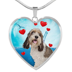 Petit Basset Griffon Vendeen Print Heart Pendant Luxury Necklace-Free Shipping - Deruj.com