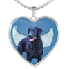 Amazing Curly Coated Retriever Print Heart Pendant Luxury Necklace-Free Shipping - Deruj.com