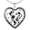 Lovely Dalmatian Dog Print Heart Charm Necklaces-Free Shipping - Deruj.com