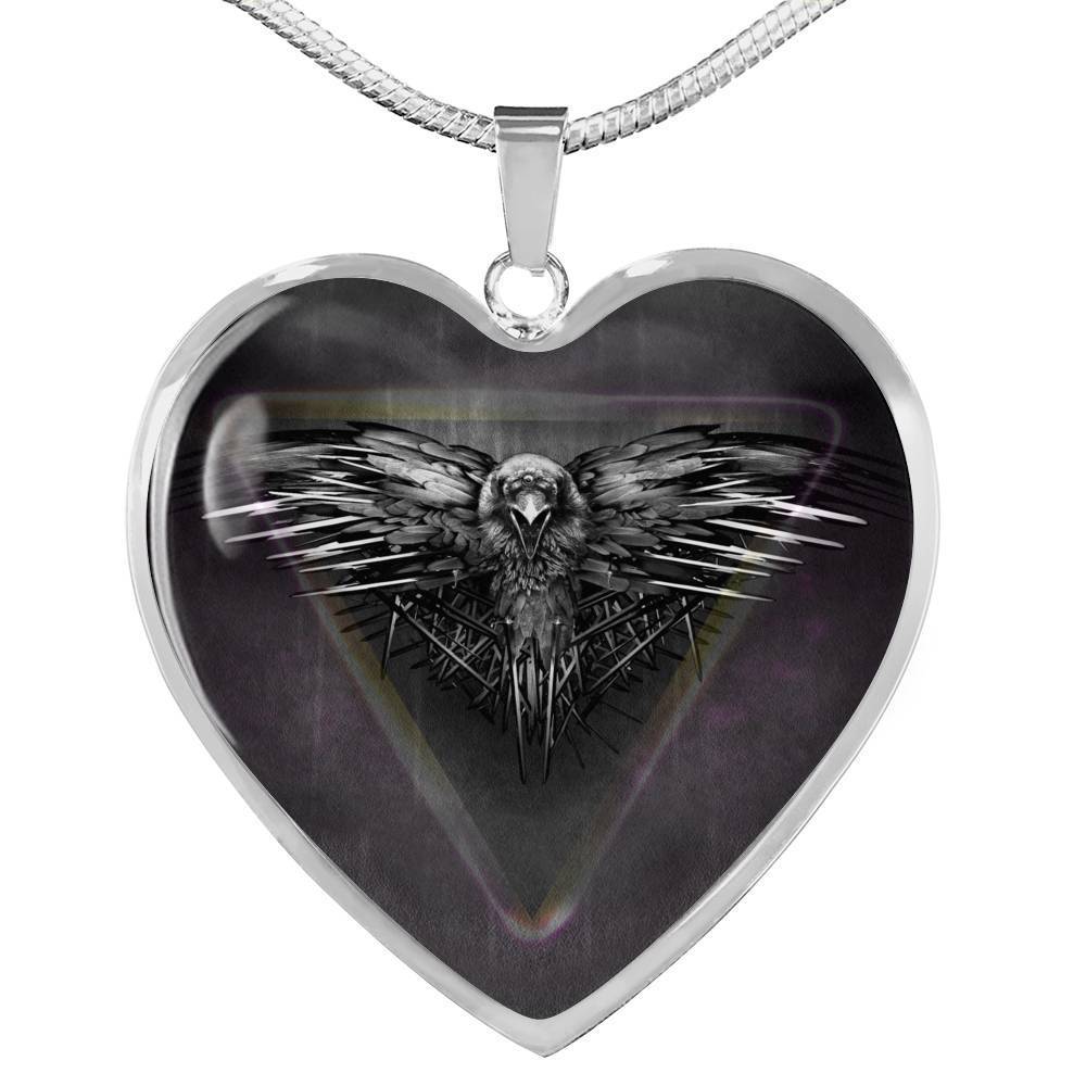 Amazing Eagle Print Heart Charm Necklaces-Free Shipping - Deruj.com