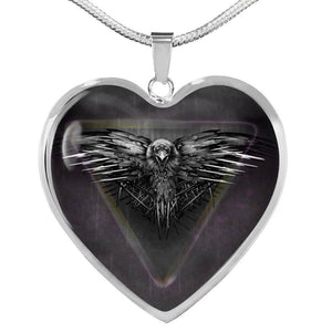 Amazing Eagle Print Heart Charm Necklaces-Free Shipping - Deruj.com