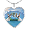 Cornish Rex Cat Print Heart Pendant Luxury Necklace-Free Shipping - Deruj.com