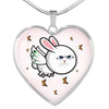 Flying Cat Print Heart Pendant Luxury Necklace-Free Shipping - Deruj.com