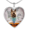 Berger Picard Print Heart Pendant Luxury Necklace-Free Shipping - Deruj.com