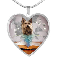 Berger Picard Print Heart Pendant Luxury Necklace-Free Shipping - Deruj.com