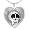 Cute Pet Art Print Heart Pendant Luxury Necklace-Free Shipping - Deruj.com