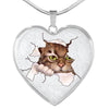 Amazing Cat Art Print Heart Charm Necklaces-Free Shipping - Deruj.com