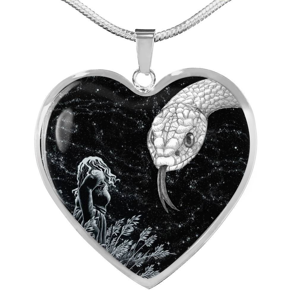 Amazing Snake Print Heart Pendant Luxury Necklace-Free Shipping - Deruj.com