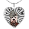 Dandie Dinmont Terrier Print Heart Pendant Luxury Necklace-Free Shipping - Deruj.com