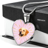 Labrador Retriever Print Heart Charm Necklaces-Free Shipping - Deruj.com