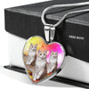 Ragamuffin Cat Print Heart Pendant Luxury Necklace-Free Shipping - Deruj.com
