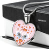 Maltese Dog Print Heart Charm Luxury Necklace-Free Shipping - Deruj.com
