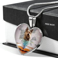 Berger Picard Print Heart Pendant Luxury Necklace-Free Shipping - Deruj.com