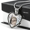 Charming Cat Art Print Heart Charm Necklaces-Free Shipping - Deruj.com