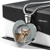 Singapura Cat Print Heart Pendant Luxury Necklace-Free Shipping - Deruj.com