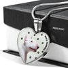 Bull Terrier Print Heart Pendant Luxury Necklace-Free Shipping - Deruj.com