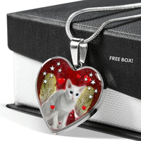 Oriental Shorthair Print Heart Pendant Luxury Necklace-Free Shipping - Deruj.com