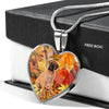 Cute Bullmastiff Print Heart Pendant Luxury Necklace-Free Shipping - Deruj.com